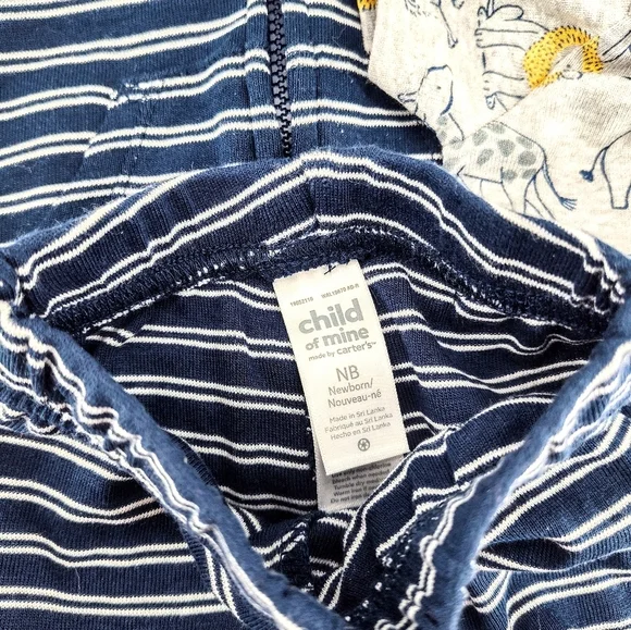 Striped Navy and Gray Hoodie And Pants With Grey Onesi Shirt And A Pair Of Shoes - Picture 5 of 7